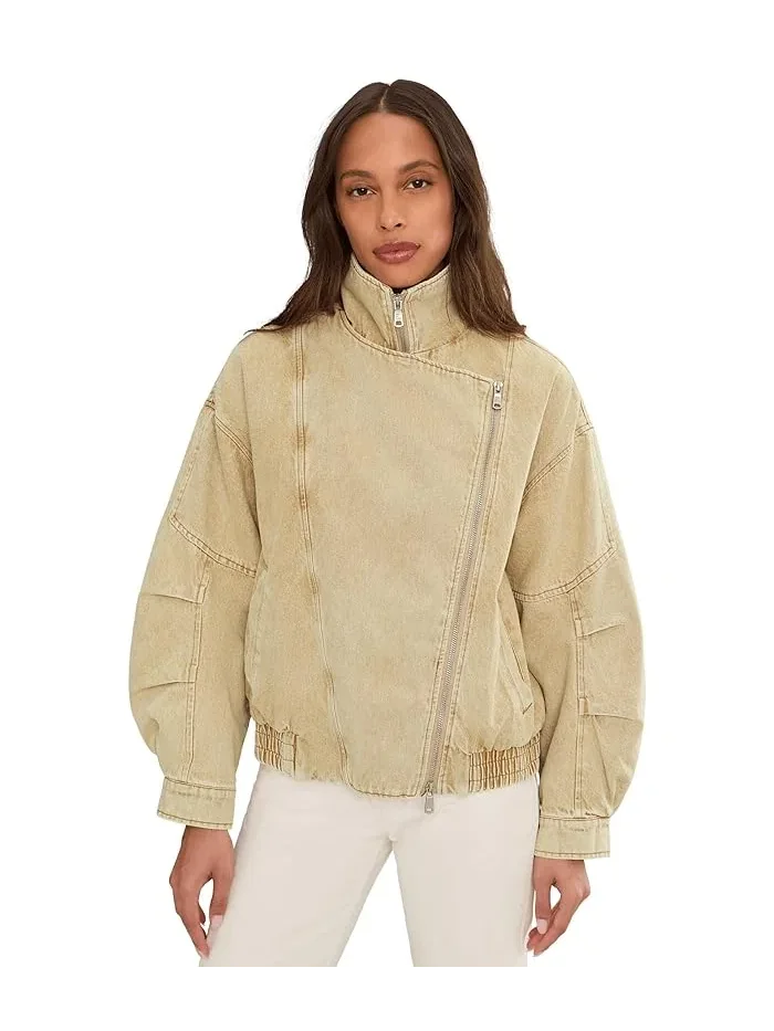 Куртка бомбер оверсайз Oversized Layered Bomber Avec Les Filles — зеленый