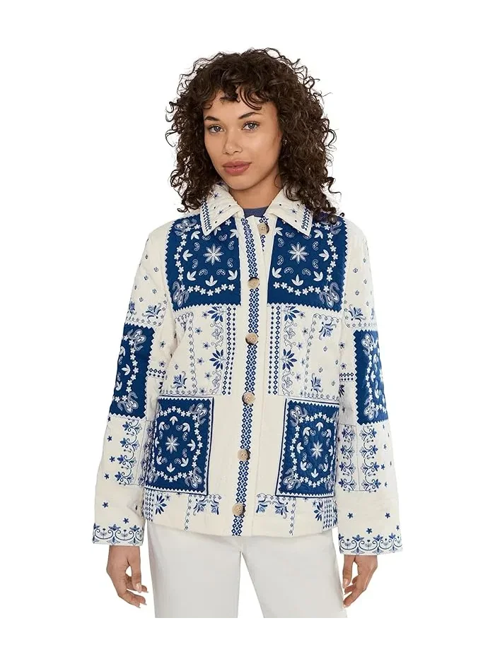 Куртка стеганая Barn Jacket Avec Les Filles — синий