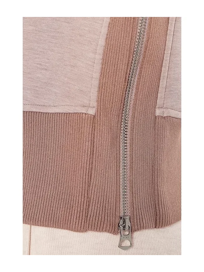 Свитшот укороченный Philippe Varley, Taupe Marl / Ginger Snap — 5
