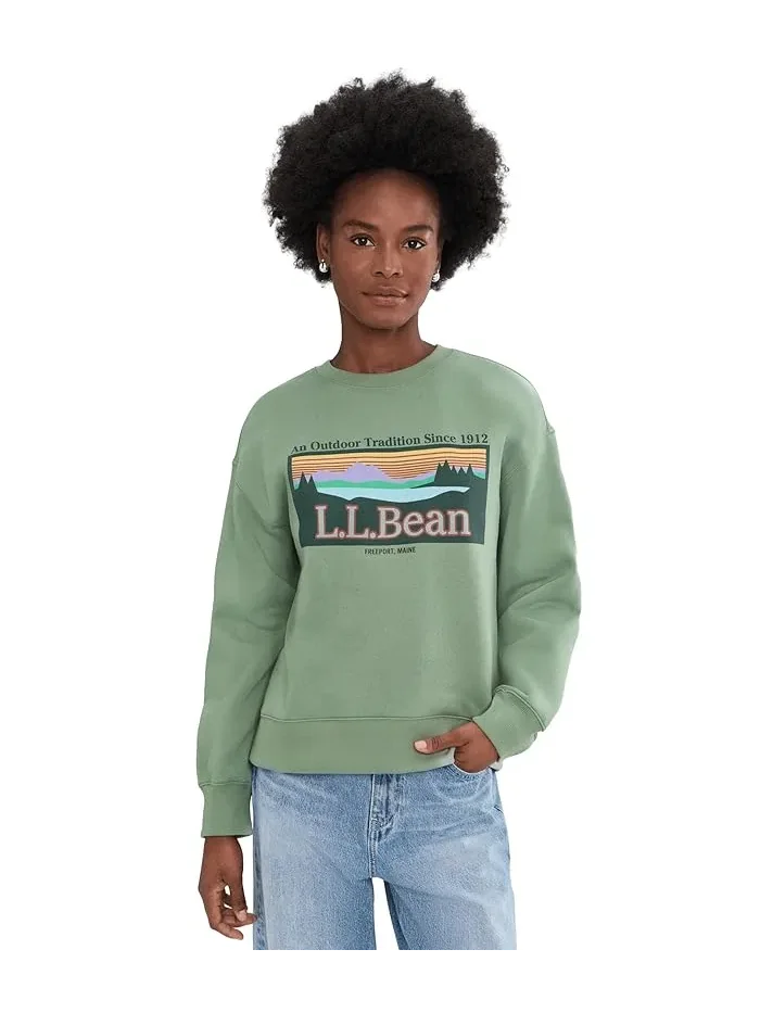 Свитшот с логотипом Essential L.L.Bean, Faded Sage Outdoor Tradition — 1