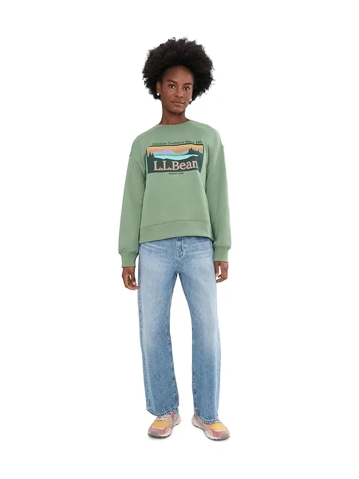 Свитшот с логотипом Essential L.L.Bean, Faded Sage Outdoor Tradition — 2