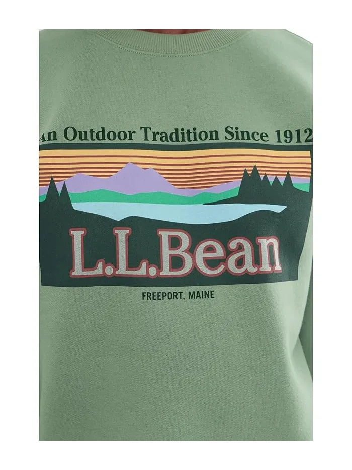 Свитшот с логотипом Essential L.L.Bean, Faded Sage Outdoor Tradition — 5
