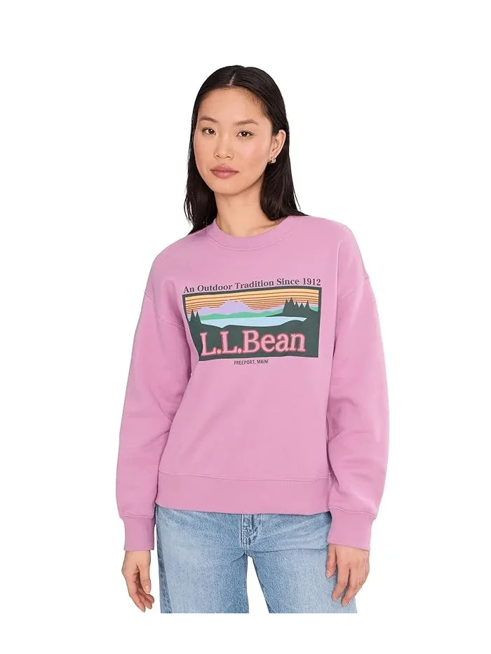 Свитшот с логотипом Essential Logo Crew L.L.Bean, Iced Orchid Outdoor Tradition — 1