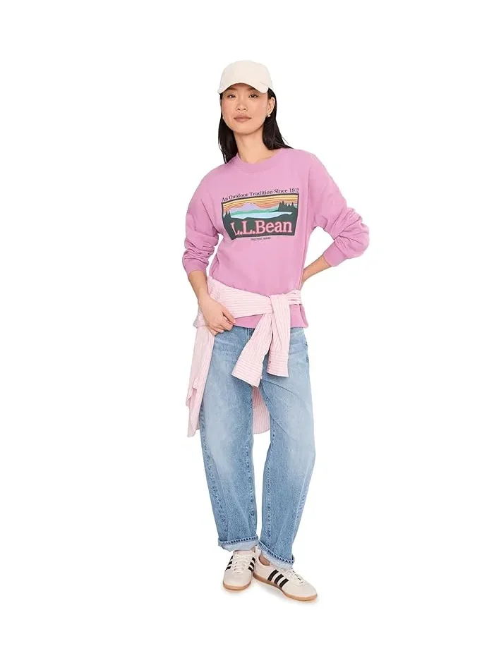 Свитшот с логотипом Essential Logo Crew L.L.Bean, Iced Orchid Outdoor Tradition — 2