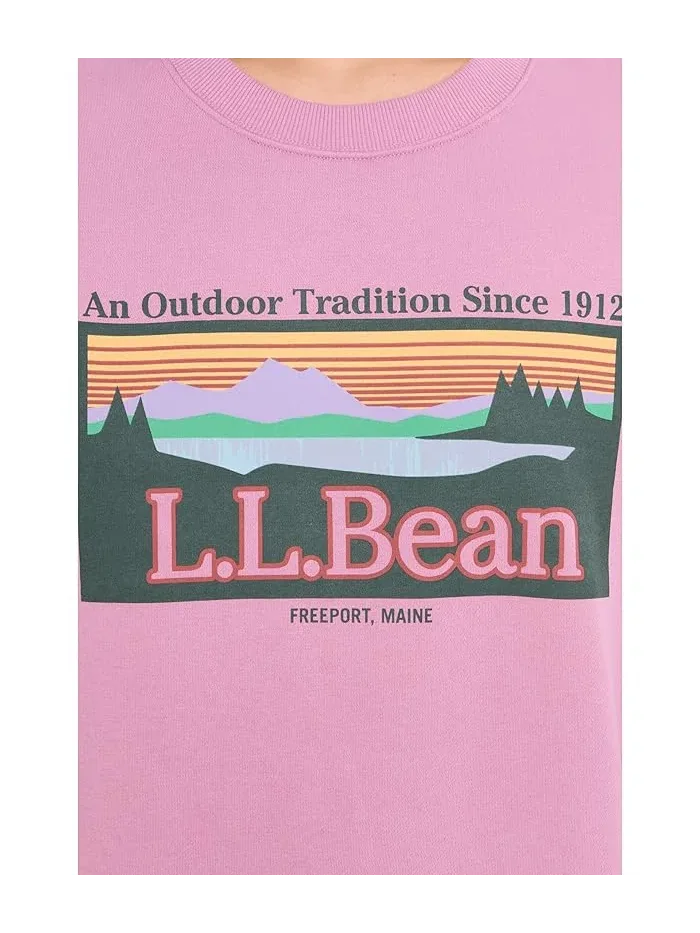 Свитшот с логотипом Essential Logo Crew L.L.Bean, Iced Orchid Outdoor Tradition — 5