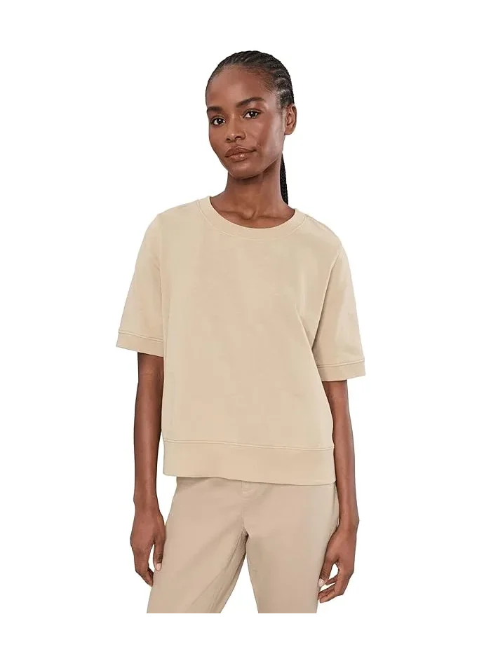 Свитшот с круглым вырезом короткий рукав Garment Dyed Terry Eileen Fisher — 1