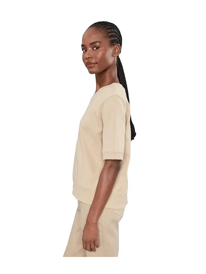 Свитшот с круглым вырезом короткий рукав Garment Dyed Terry Eileen Fisher — 3