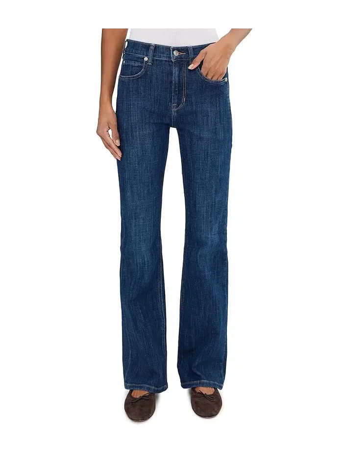 Джинсы высокие прямые Double Knot Free People, Aegean — 1