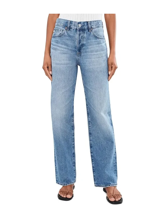 Джинсы прямые узкие Sydney Mid-Rise Stovepipe AG Jeans — 1