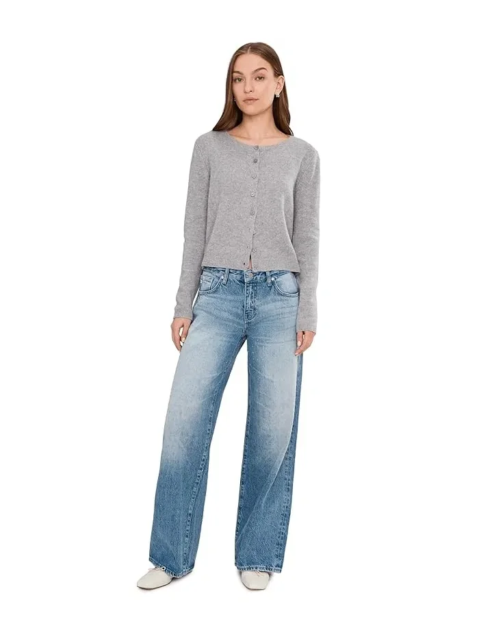 Джинсы с низкой посадкой Adria Low Rise Baggy Wide Leg AG Jeans, Stockholm Snowdrift — 2