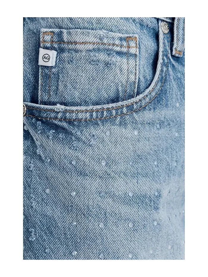Джинсы с низкой посадкой Adria Low Rise Baggy Wide Leg AG Jeans, Stockholm Snowdrift — 5