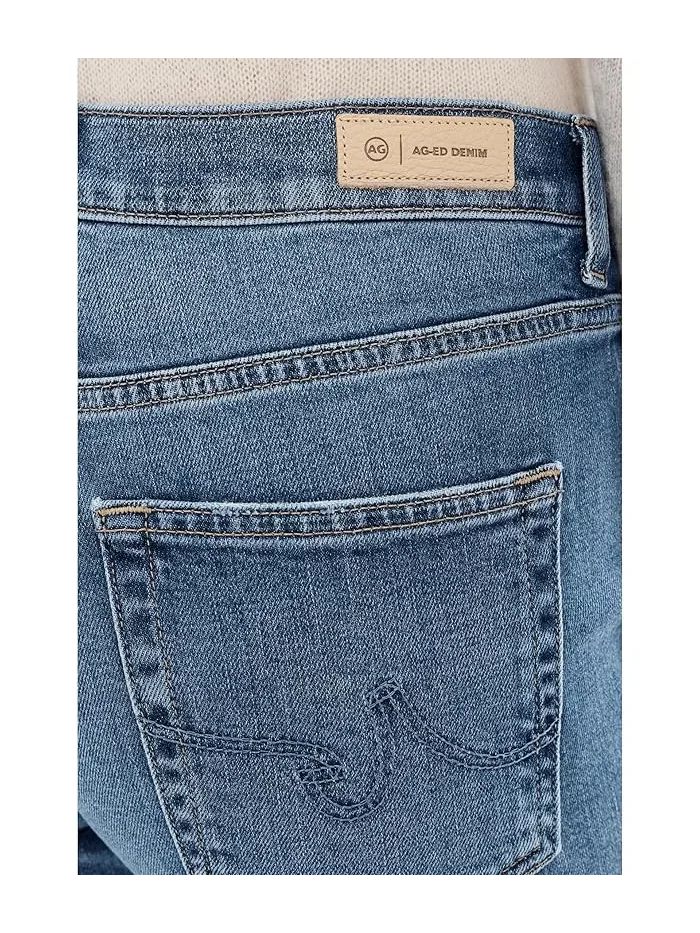 Джинсы прямые Brinley Mid-Rise Straight Crop AG Jeans, 17 Years Mystery — 5