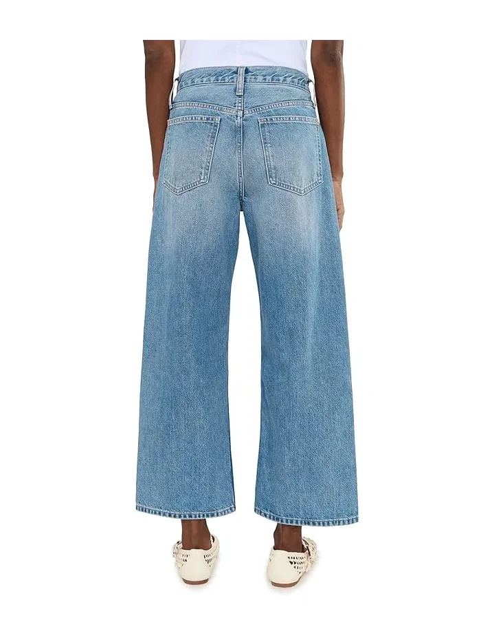 Джинсы свободного кроя с вышивкой Embroidered Low Slung Baggy Crop Madewell — 4
