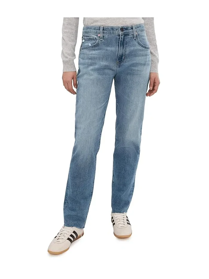 Джинсы расслабленного кроя The Boyfriend Mid-Rise Relaxed Fit AG Jeans — 1