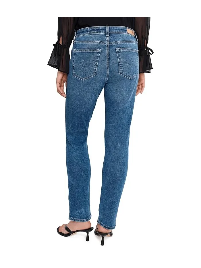 Джинсы Mari Mid-Rise Slim Straight AG Jeans, Charmed — 4