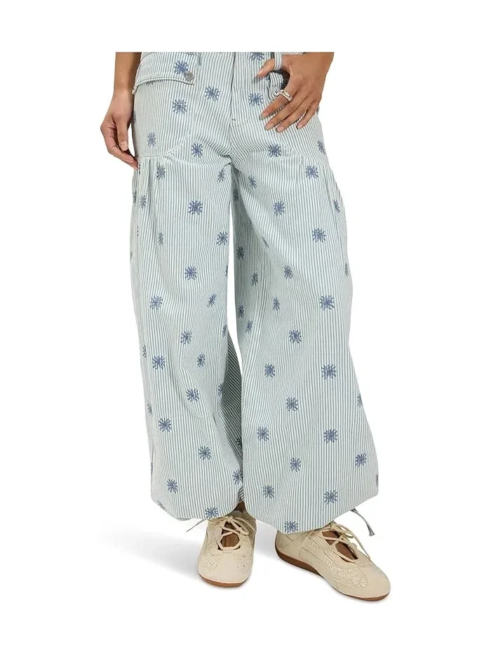 Джинсы прямые широкие Lotus Embr Railroad Free People — 1