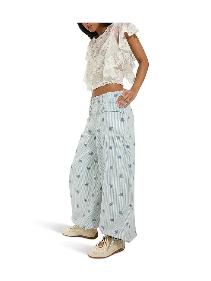 Джинсы прямые широкие Lotus Embr Railroad Free People — 2