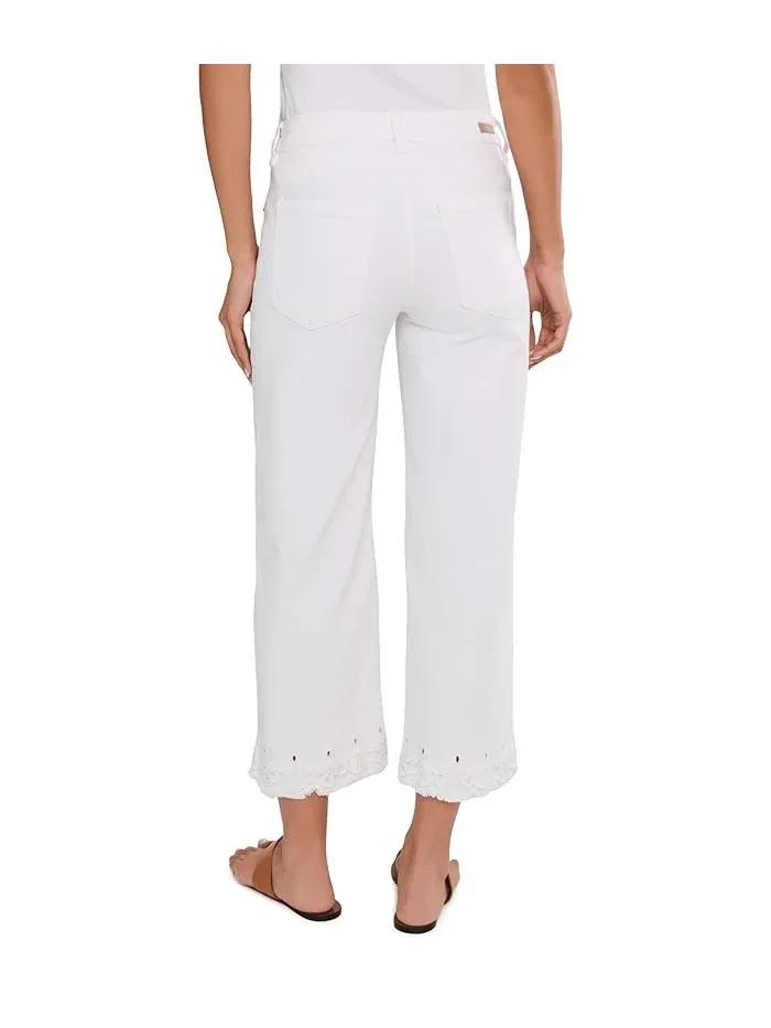Джинсы с вышивкой Stride Mid-Rise Crop Wide Leg Liverpool Los Angeles — 4