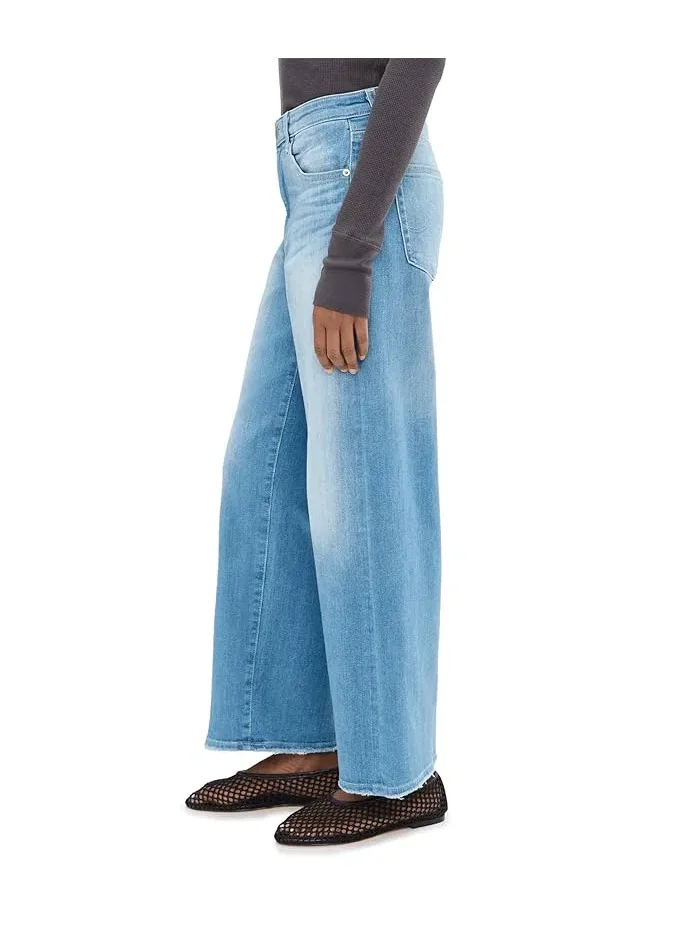 Джинсы широкие средней посадки укороченные Saige AG Jeans — 3