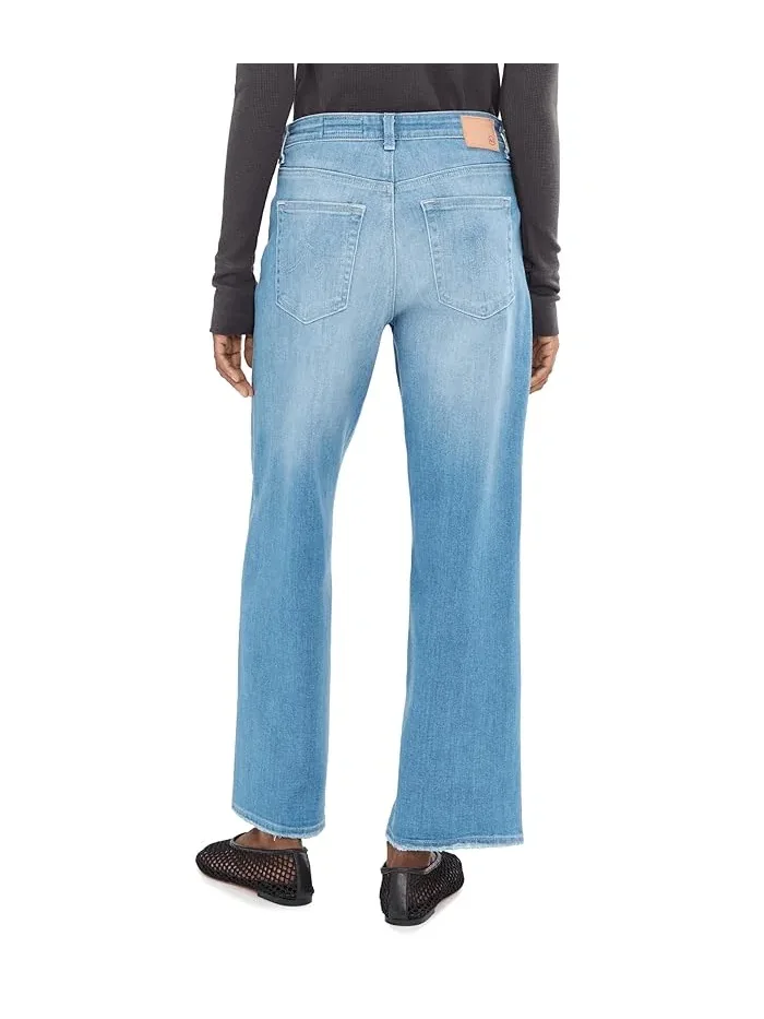 Джинсы широкие средней посадки укороченные Saige AG Jeans — 4