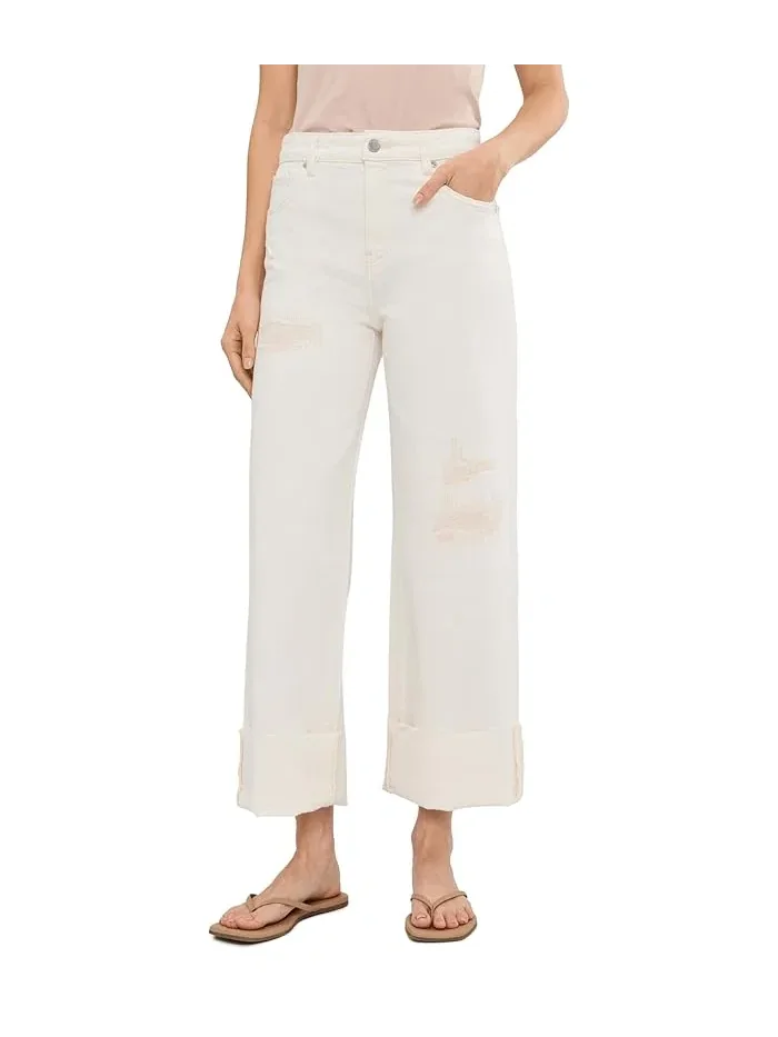 Джинсы с завышенной талией широкие укороченные Saige AG Jeans — 1