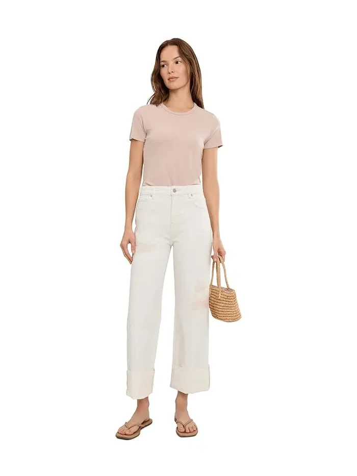 Джинсы с завышенной талией широкие укороченные Saige AG Jeans — 2
