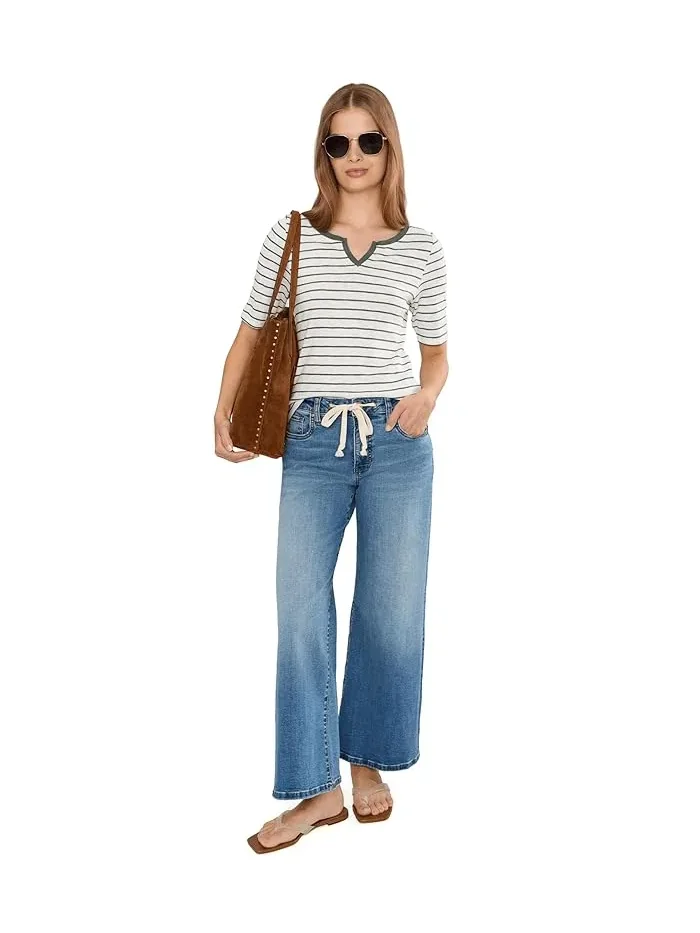 Джинсы прямого кроя Petite Maya High-Rise Wide Leg KUT from the Kloth, Protect — 2