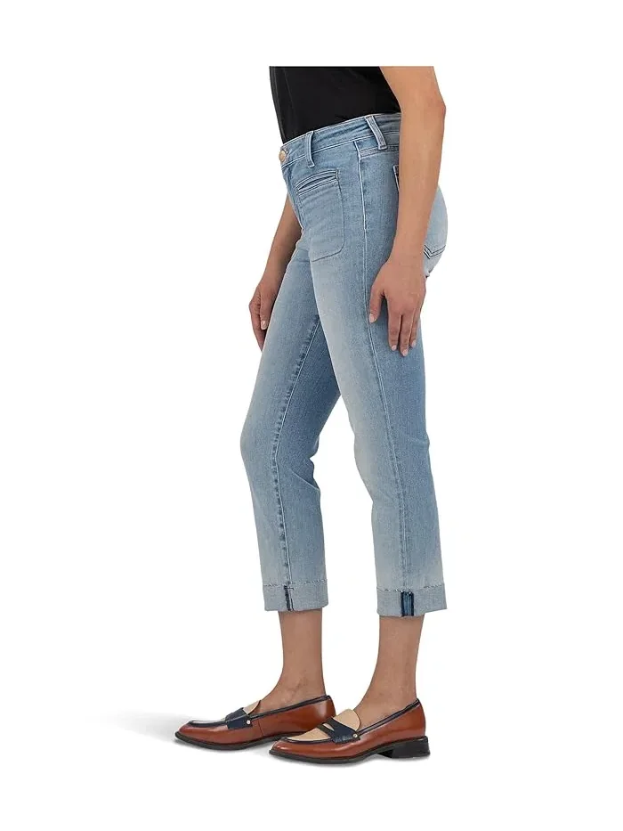 Джинсы прямого кроя Amy Crop KUT from the Kloth, Valor — 2