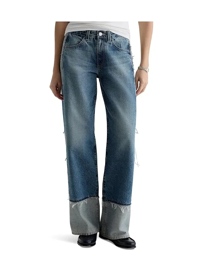 Джинсы свободные Adria Low Rise Baggy Wide Leg AG Jeans, 13 Years Otherworldly — 1