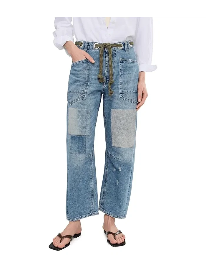 Джинсы barrel fit Moxie Pull-On Free People — 1
