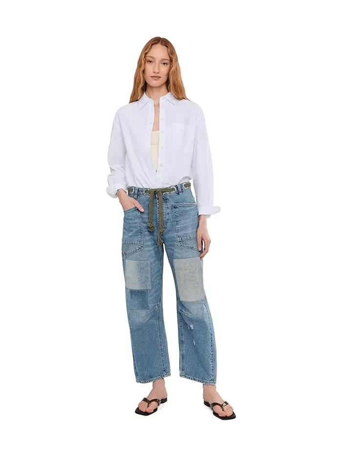 Джинсы barrel fit Moxie Pull-On Free People — 2