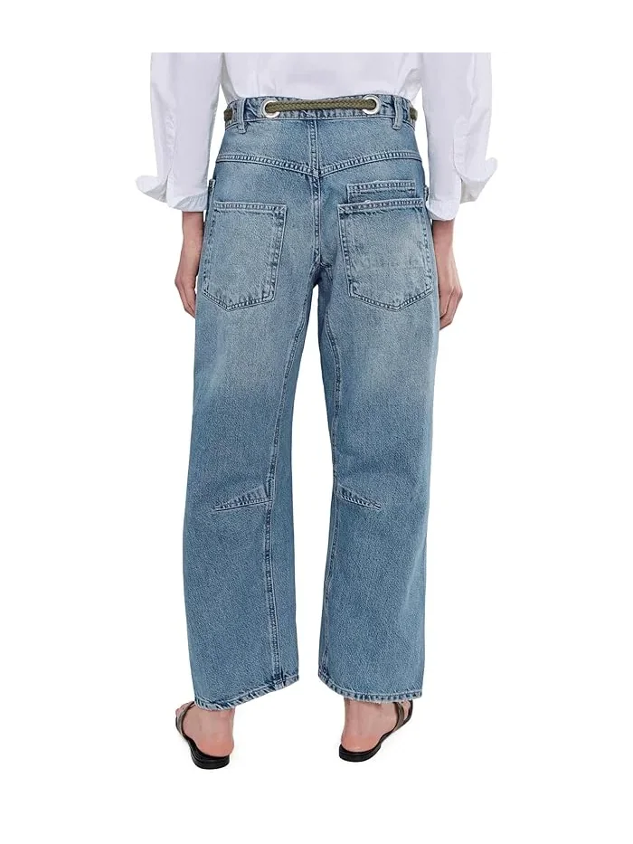 Джинсы barrel fit Moxie Pull-On Free People — 4