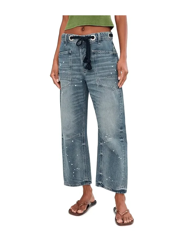 Джинсы прямого кроя Moxie Pull-On Barrel Free People — 1