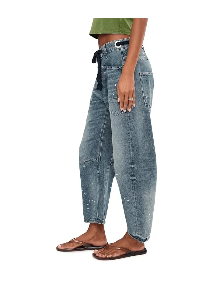 Джинсы прямого кроя Moxie Pull-On Barrel Free People — 3
