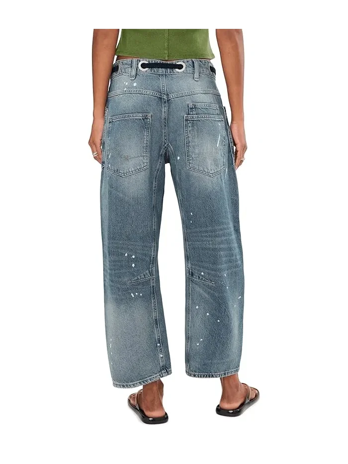Джинсы прямого кроя Moxie Pull-On Barrel Free People — 4