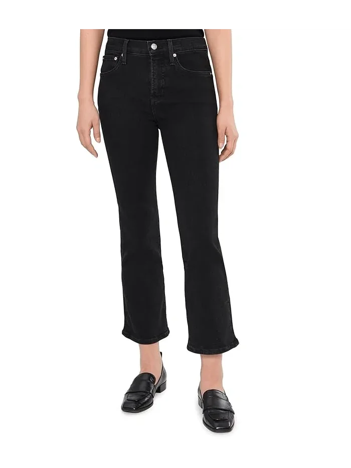 Джинсы клеш укороченные Madewell Stretch Flare Crop — 1