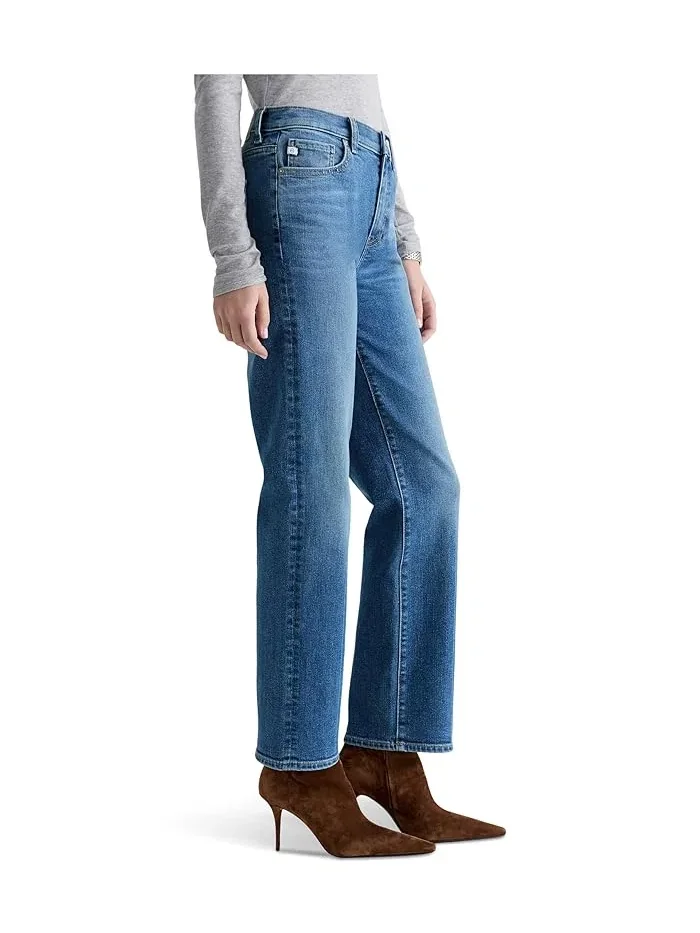 Джинсы прямые Brinley Mid-Rise Straight AG Jeans, Rewind — 3