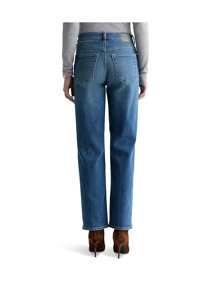 Джинсы прямые Brinley Mid-Rise Straight AG Jeans, Rewind — 4
