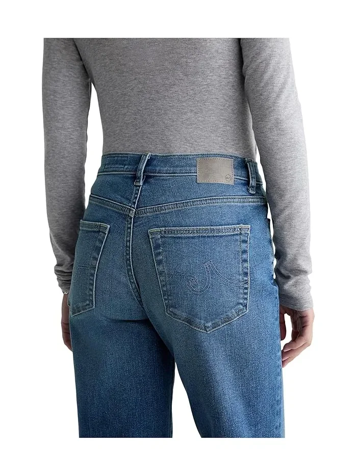 Джинсы прямые Brinley Mid-Rise Straight AG Jeans, Rewind — 5