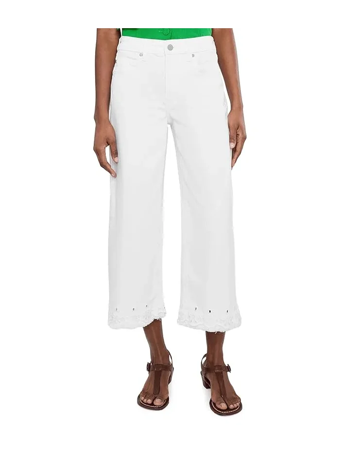 Джинсы с вышивкой Petite Mid-rise Stride Crop Wide Leg Liverpool Los Angeles, Bryce Canyon — 1