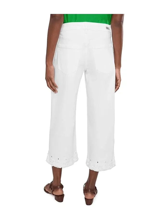 Джинсы с вышивкой Petite Mid-rise Stride Crop Wide Leg Liverpool Los Angeles, Bryce Canyon — 4