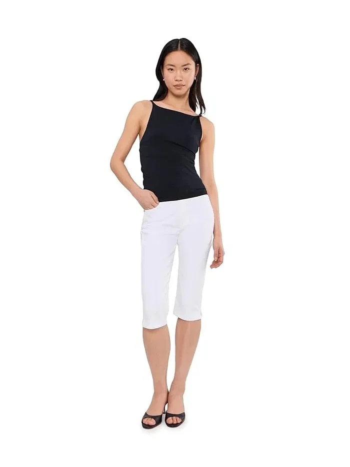 Капри джинсовые со шлицей Mid-rise Stretch Denim Capri With Slit Liverpool Los Angeles — 2