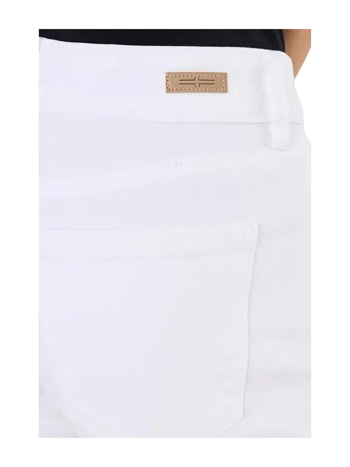 Капри джинсовые со шлицей Mid-rise Stretch Denim Capri With Slit Liverpool Los Angeles — 5