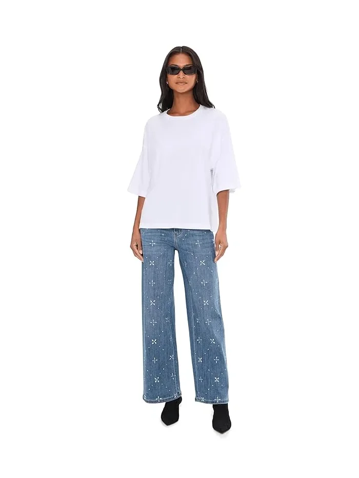 Джинсы широкие Luxe Mid-Rise Stride Liverpool Los Angeles — 2