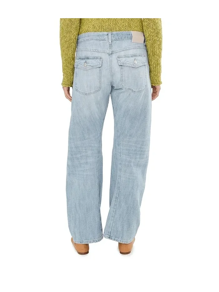 Джинсы с изогнутыми штанинами Highland Low Rise Free People, Art School — 4