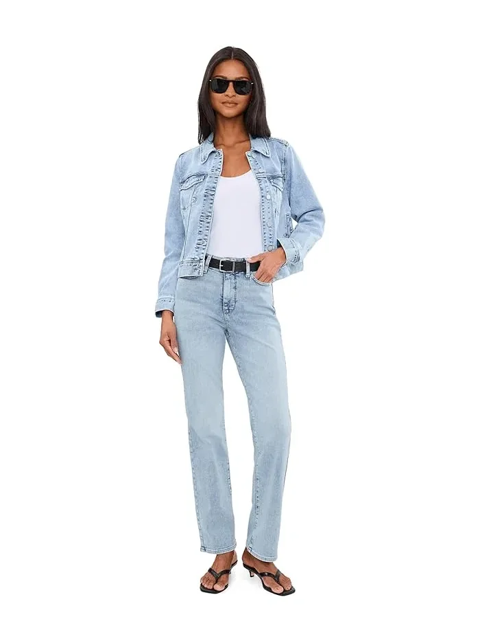 Джинсы прямого кроя из переработанного денима Re-New Denim Straight Jeans NYDJ — 2