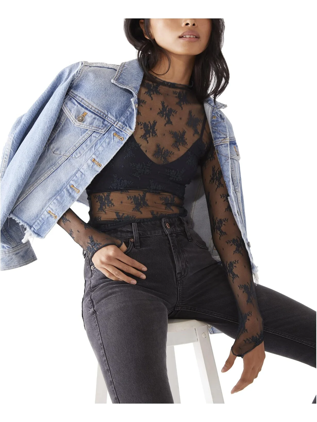 Многослойный топ Lady Lux Free People — изображение 1 из 3, черный