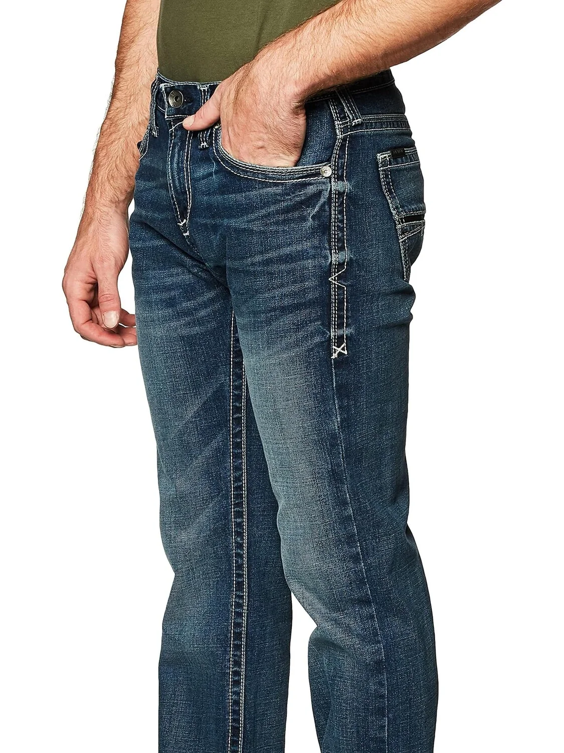 Джинсы M7 Straight Leg Coltrane Jeans in Silverton Ariat — изображение 3 из 3, серебряный