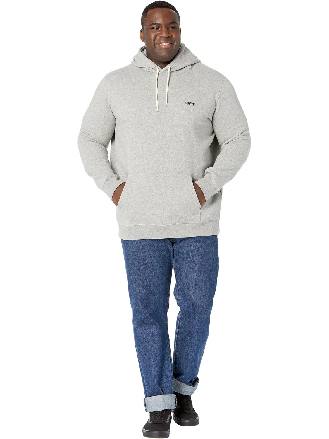 Толстовка с логотипом Big & Tall Levi's — изображение 4 из 4, серый