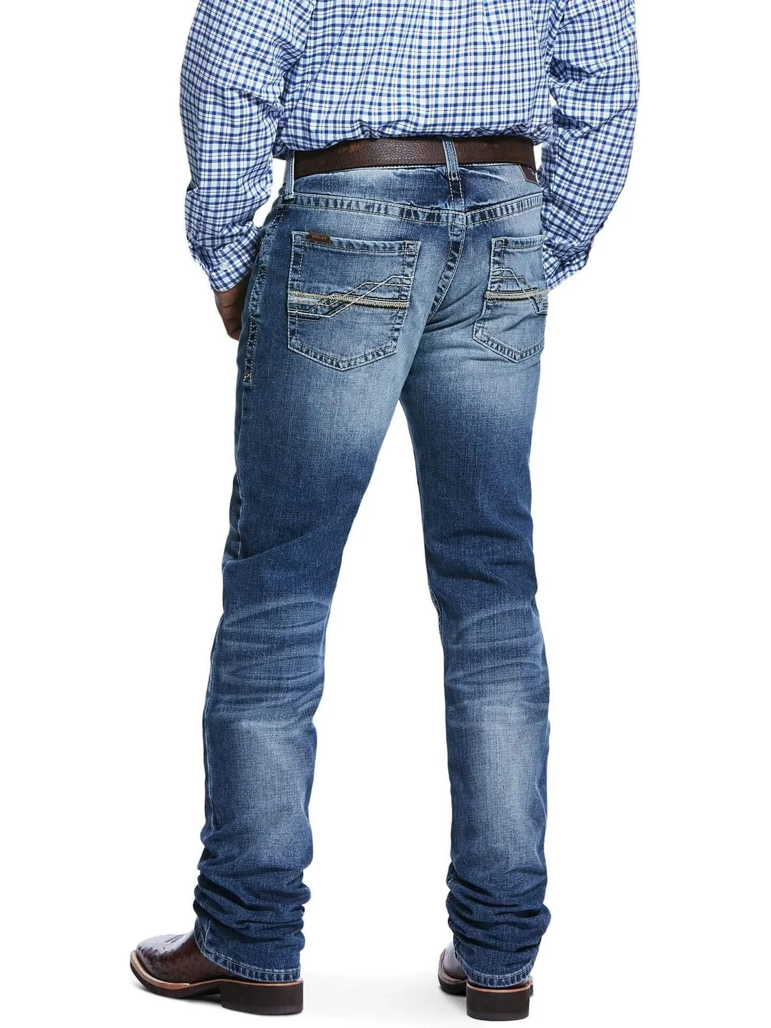 Джинсы M4 Low Rise Stackable Straight Leg Jeans in Dakota Ariat — изображение 2 из 2, коричневатый